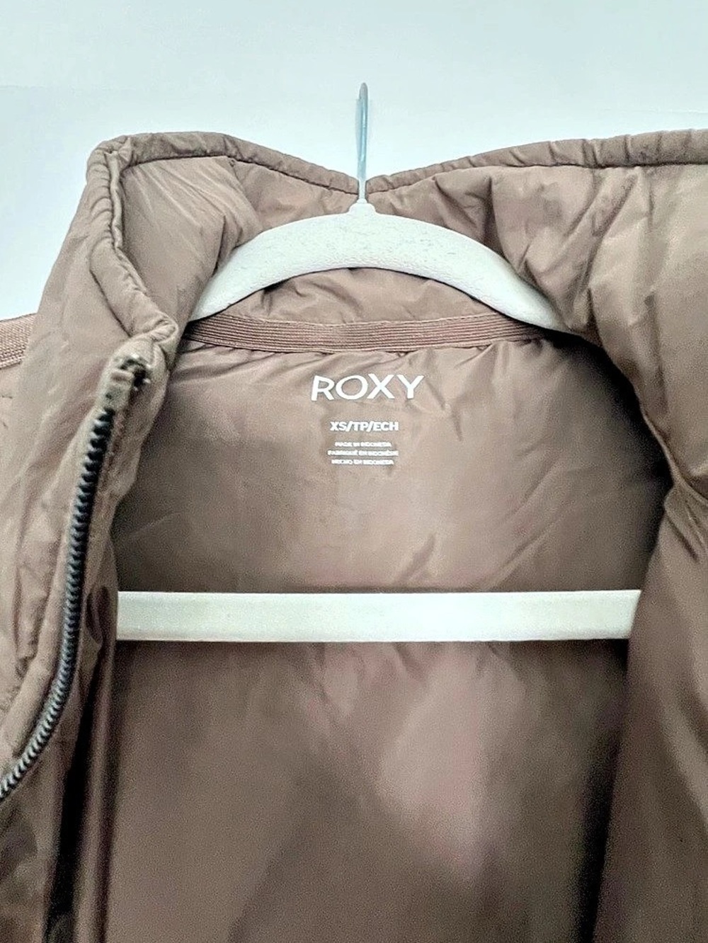 Roxy Quilted Puffer Jacket Brown, size xs-s - Picture 4 of 5
